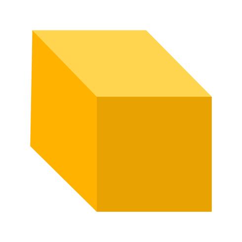 Icono de vector de cubo