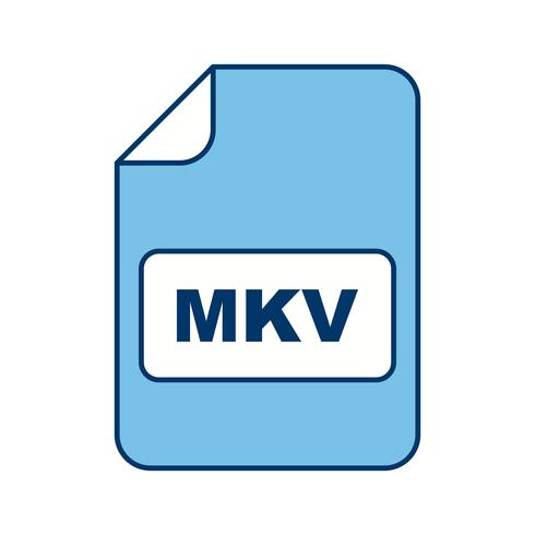 icono de vector de mkv