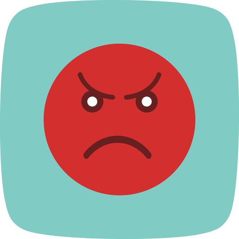 Angry Emoticon Vector Icon