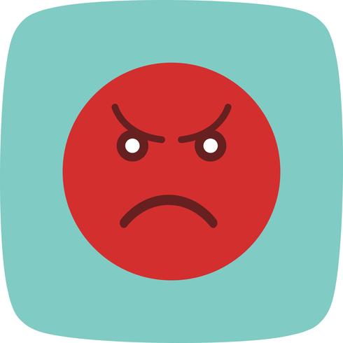 Angry Emoticon Vector Icon