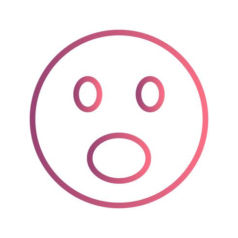 Surprised Emoji Vector Icon 