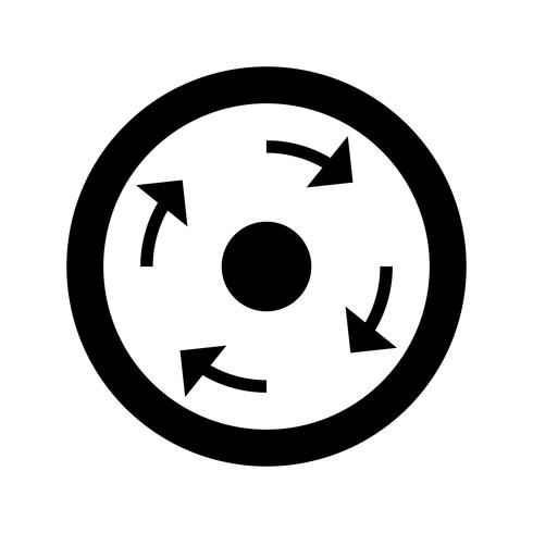 Vector Compulsory roundabout Icon