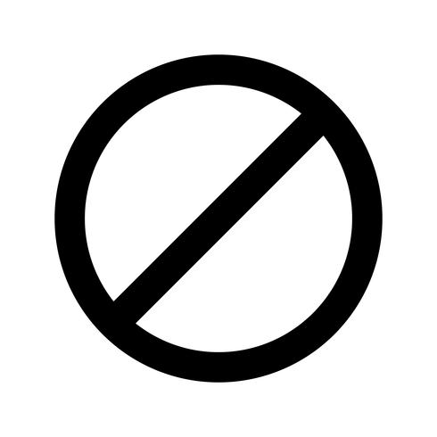 Vector No entry Icon