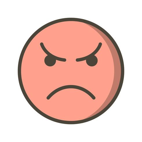 Angry Emoticon Vector Icon