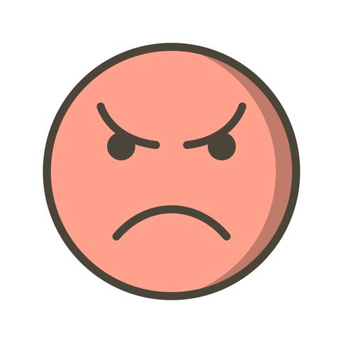 Angry Emoticon Vector Icon