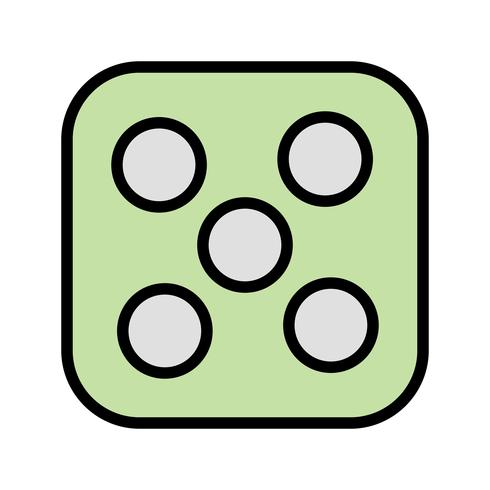 Dice Five Vector Icon