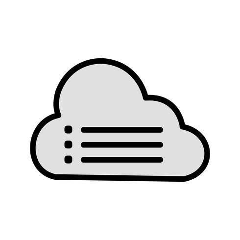 Icono de Vector de datos de nube