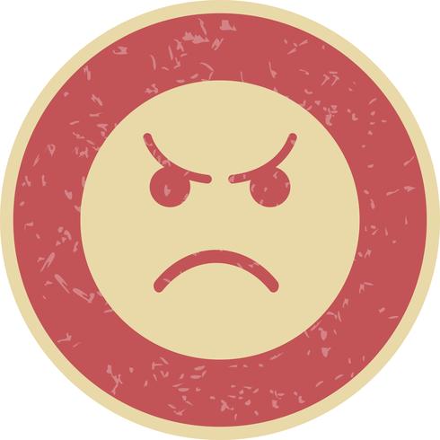 Icono de vector de emoticon enojado