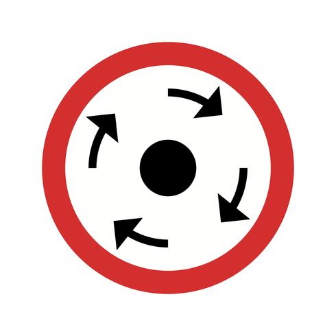Vector Compulsory roundabout Icon