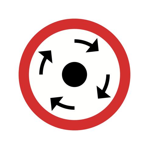 Icono de rotonda obligatoria de vector