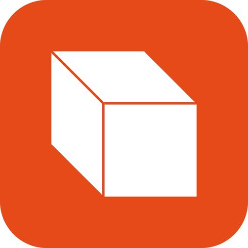 Icono de vector de cubo