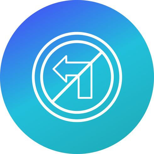 Vector No left turn Icon