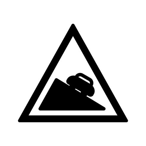 Vector Dangerous descent Icon