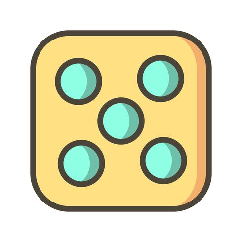 Dice Five Vector Icon