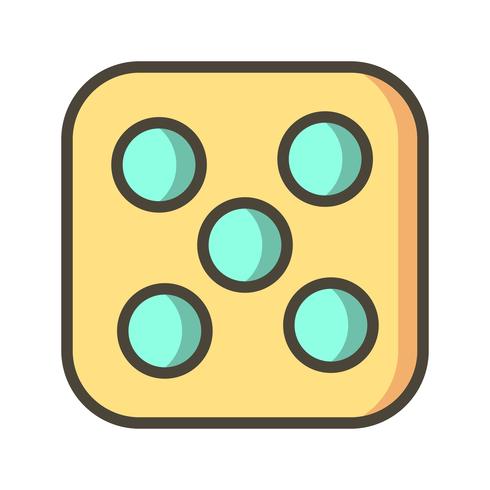 Dice Five Vector Icon