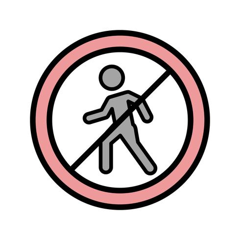 Vector No entry for pedestrians Icon
