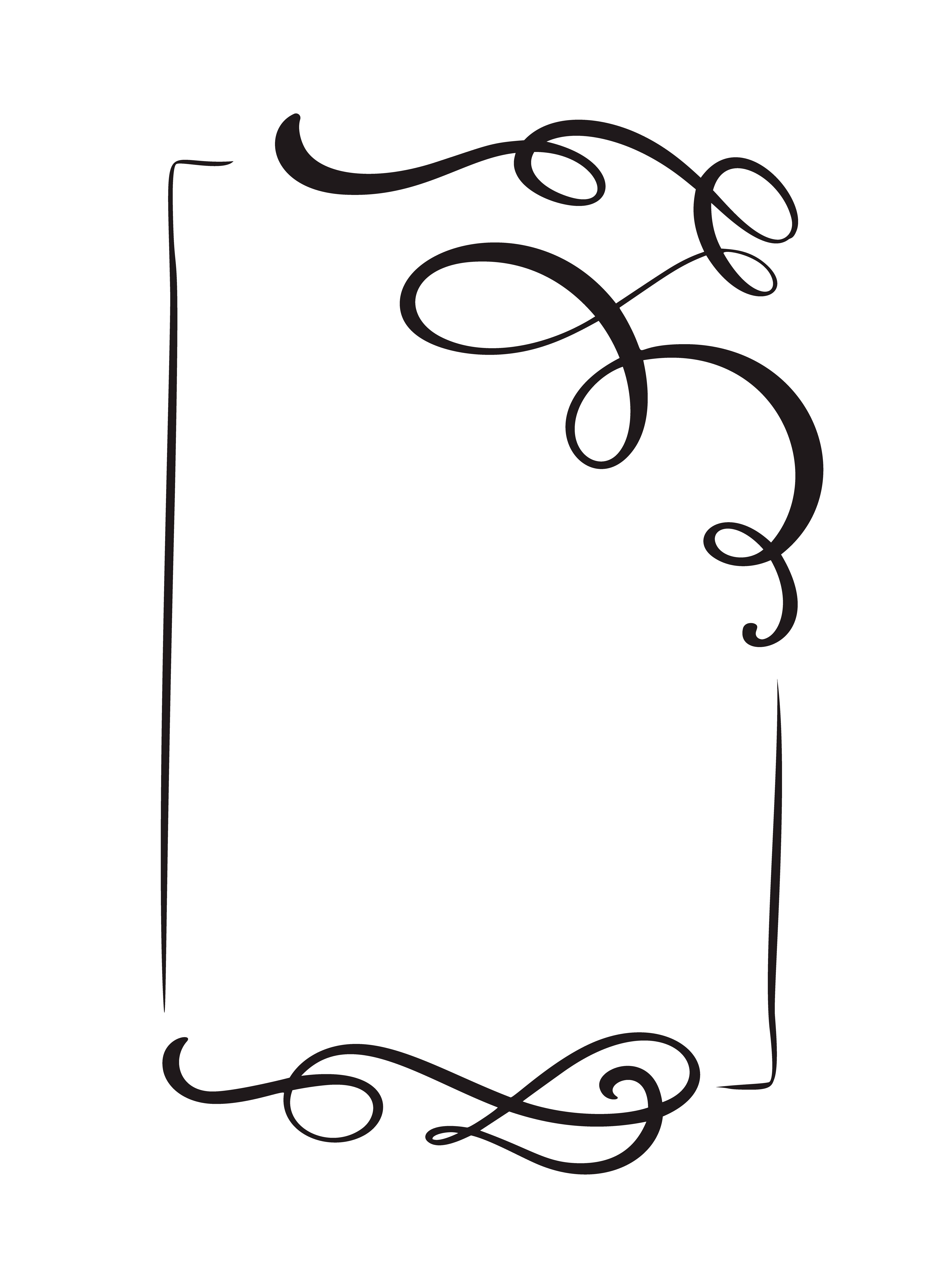 Decorative hand drawn vintage vector frame and borders. Design ornament