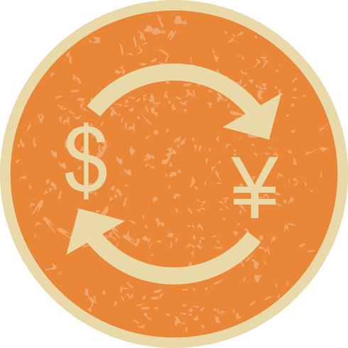 Intercambio de yenes con dólar Vector Icon