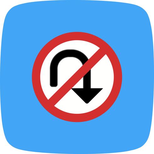 Vector No U-turn Icon