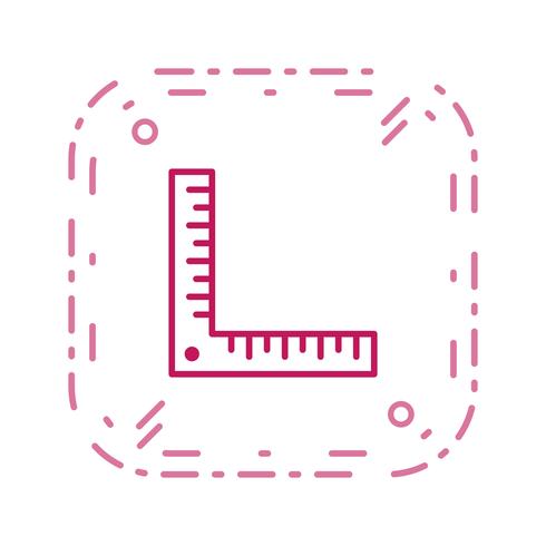 Angle Ruler Vector Icon