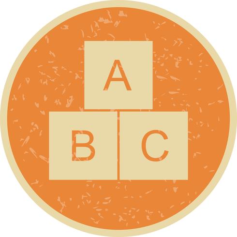 ABC cubos Vector icono