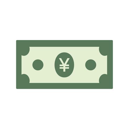 icono de vector de yen