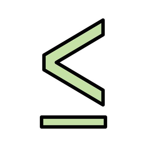 Less than or equal to Vector Icon