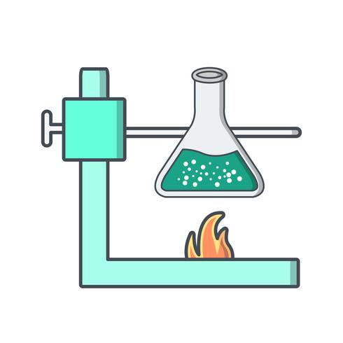 Fire Under Flask Vector Icon