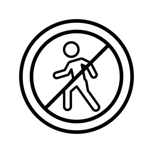 Vector No entry for pedestrians Icon