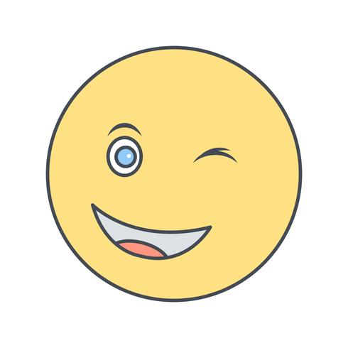 Wink Emoji Vector Icon