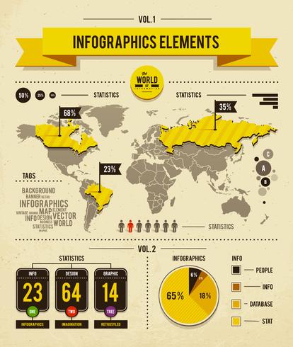 Vector set of infographics elements