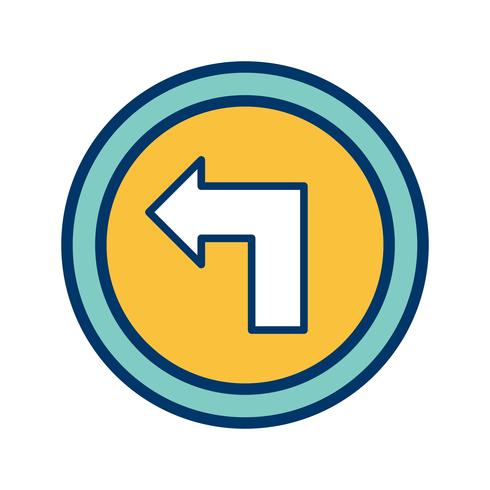 Vector Turn to the left Icon