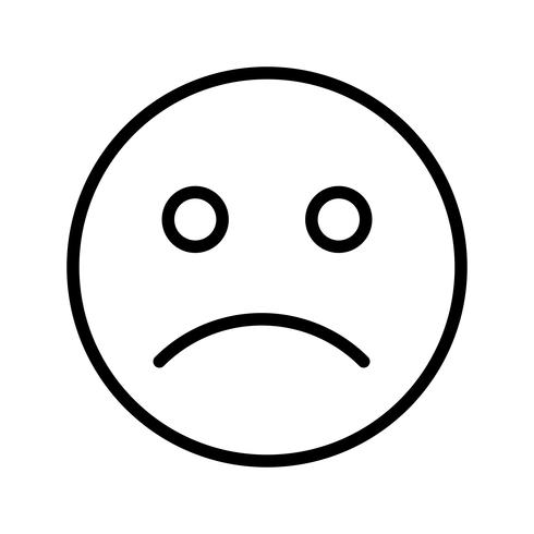 Sad Emoticon Vector Icon