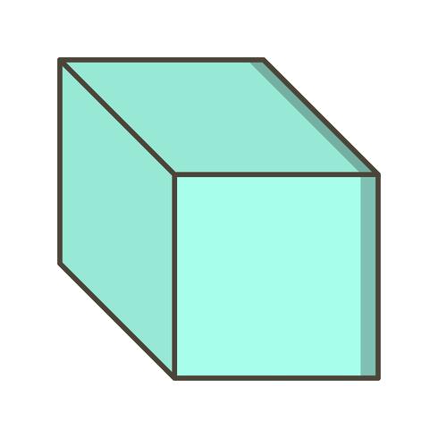 Icono de vector de cubo