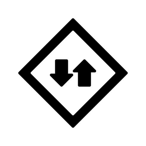 Vector Two way traffic Icon