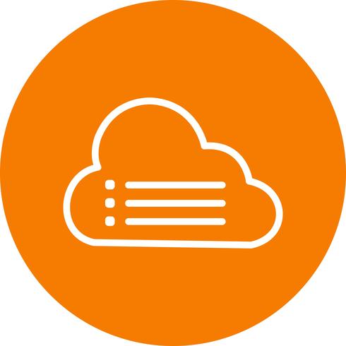 Icono de Vector de datos de nube