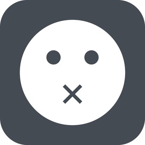Mute Emoji Vector Icon