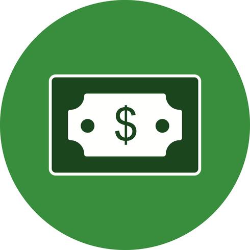 Icono de vector de dólar