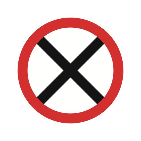 Vector Road Closed Icon