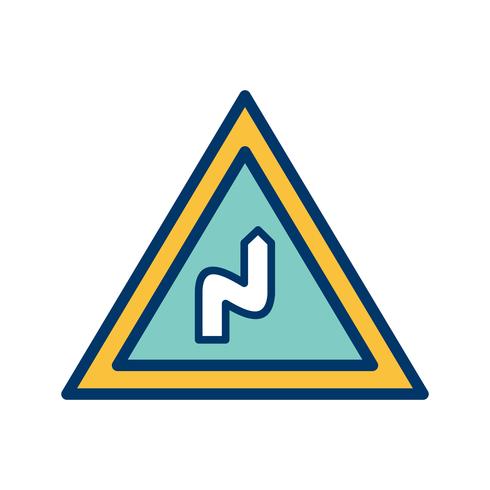 Vector Double bend to the right Icon