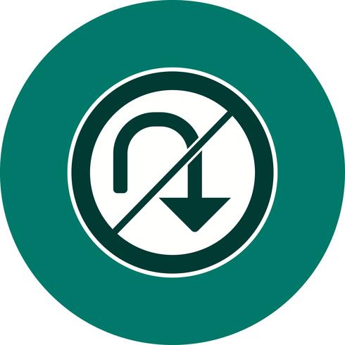 Vector No U-turn Icon