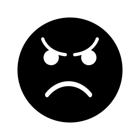 Angry Emoticon Vector Icon