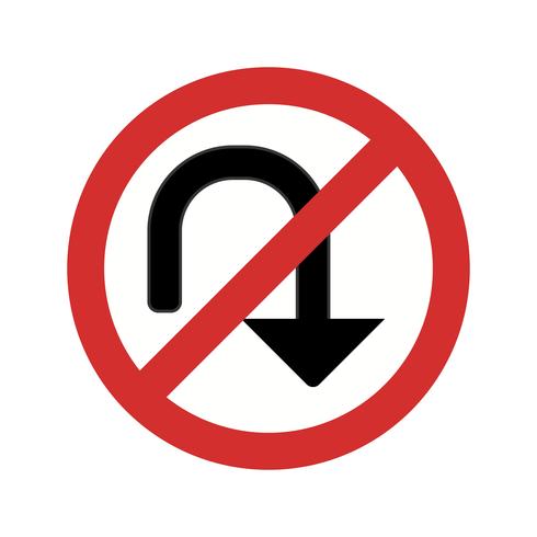 Vector No U-turn Icon