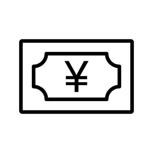 icono de vector de yen