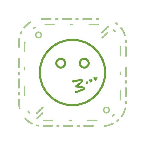 Kiss Emoji Vector Icon 