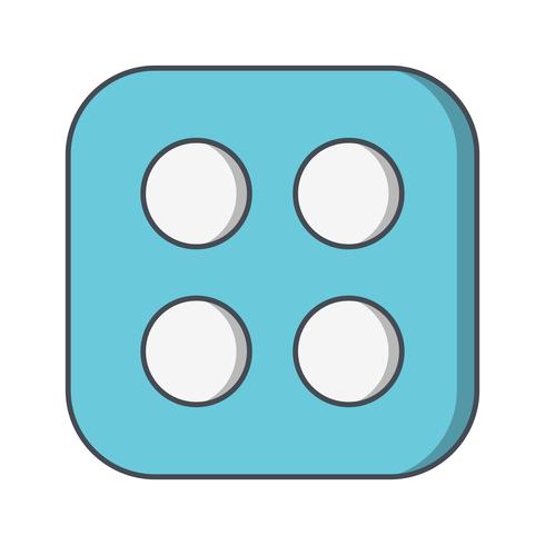 Dice Four Vector Icon