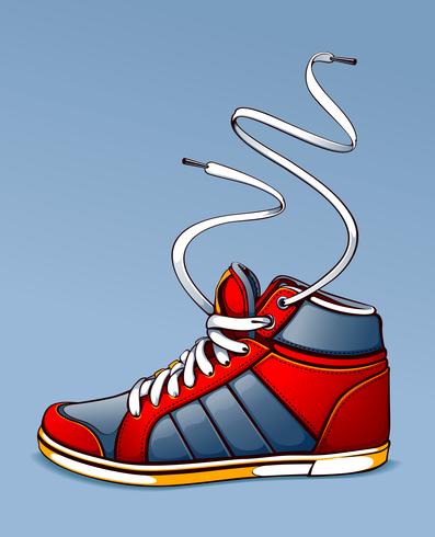 Ilustración de vector de zapatilla de deporte