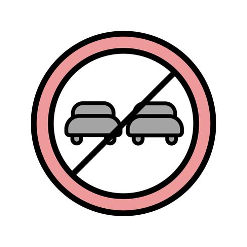 Vector Overtaking prohibited Icon