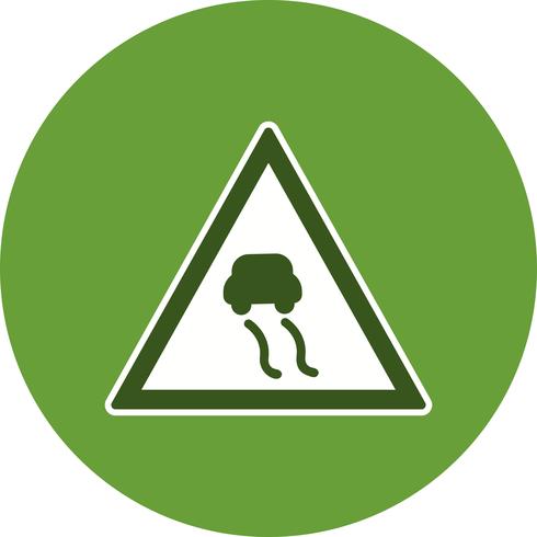 Vector Slippery roads Icon