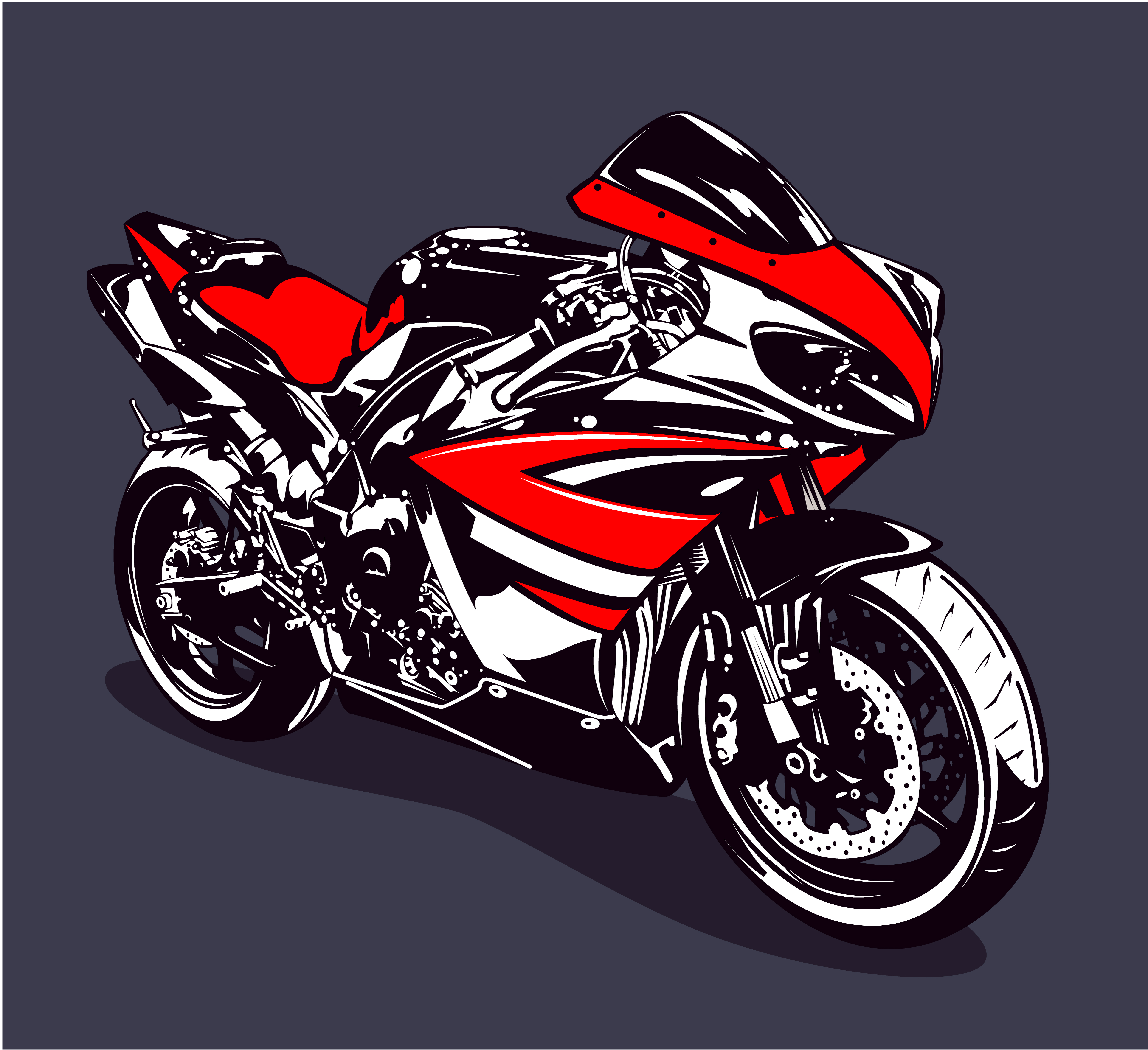 Red sport motorbike 380950 Vector Art at Vecteezy 